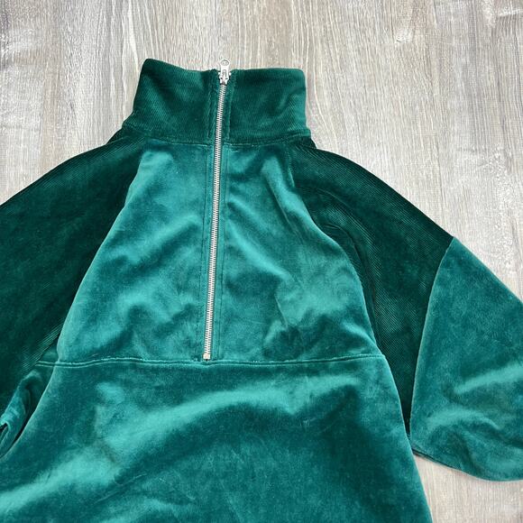 Wild Fable Women's Dark Green Velour Tunic Sweatshirt - Size Small - NWT - Picture 3 of 7